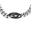 dx1635931 smycken Tvåfärgat halsband i rostfritt stål