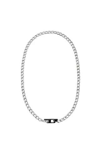 dx1636931 smycken Tvåfärgat halsband i rostfritt stål