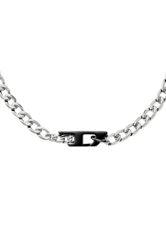 dx1636931 smycken Tvåfärgat halsband i rostfritt stål