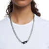 dx1636931 smycken Tvåfärgat halsband i rostfritt stål