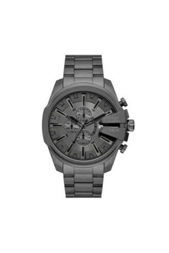 dz4676 Diesel Mega Chief Slim Chronograph grå rostfritt stålklocka