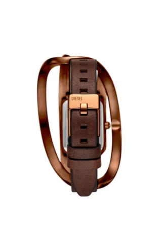 dz5630 klocka Wrap-D brun läderklocka
