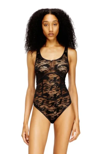 ezzy-utlt Nylonbodysuit med spetsdesign