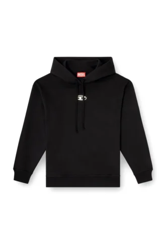 f-buxt-hood-od Hoodie med Oval D-logotyp i metalleffekt