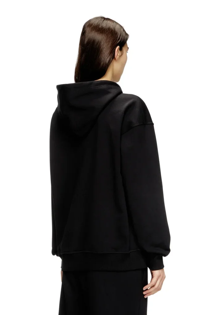 f-buxt-hood-od Hoodie med Oval D-logotyp i metalleffekt