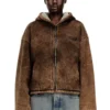 f-ella Acid-wash hoodie med dragkedja och teddyfoder f-ella Acid-wash hoodie med dragkedja och teddyfoder