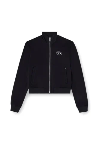 f-flacin Sweatshirt med dragkedja och utskuren logotyp