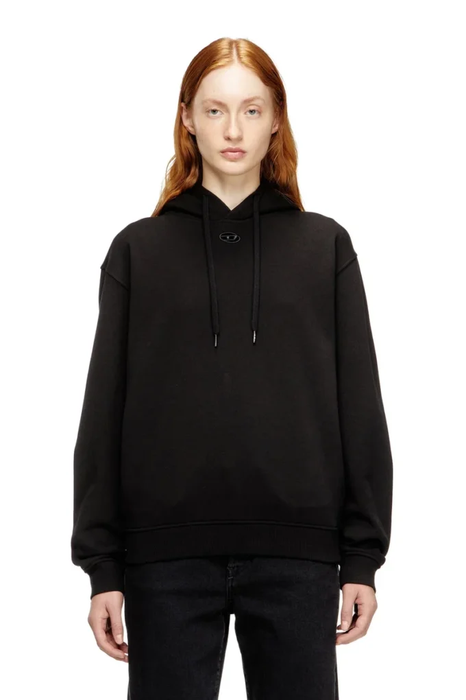 f-normy-hood-od Hoodie i bomull med Oval D-logotyp