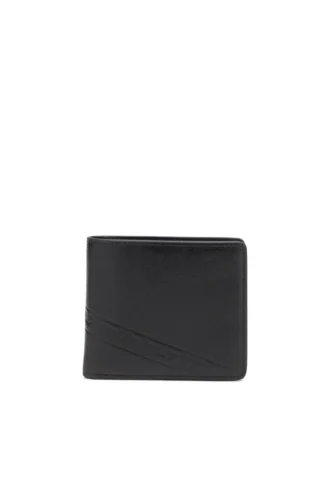 flag-d bi-fold coin s 3d Tvåfaldig läderplånbok med präglad logotyp