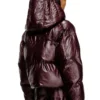 fr-w-illey Pufferjacka med huva i burgundy, tillverkad i belagt tyg fr-w-illey Pufferjacka med huva i burgundy, tillverkad i belagt tyg