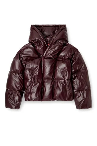 fr-w-myley Pufferjacka med huva i burgundy