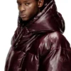 fr-w-myley Pufferjacka med huva i burgundy