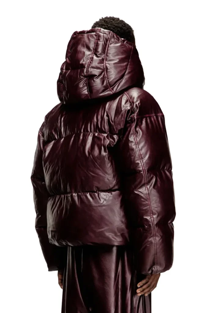 fr-w-myley Pufferjacka med huva i burgundy