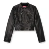 g-lobe Kort bikerjacka i slitna look