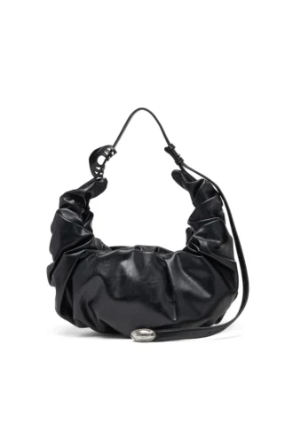 grab-d hobo l Grab-D L-Stor skrynklig hobo-väska i glänsande PU