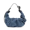 grab-d hobo l Grab-D-Stor skrynklig hobo-väska i behandlad denim