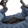grab-d hobo l Grab-D-Stor skrynklig hobo-väska i behandlad denim