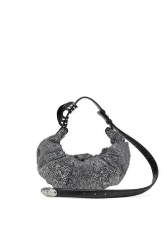 grab-d hobo s Grab-D S-Small skrynklig hobo-väska i kristallfärgad denim