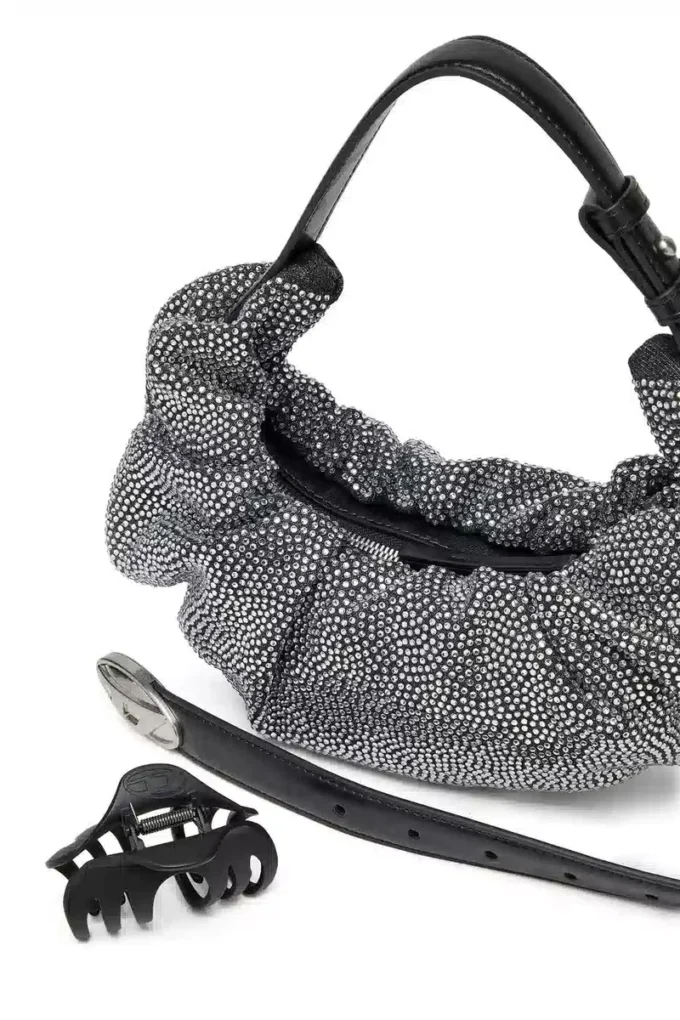 grab-d hobo s Grab-D S-Small skrynklig hobo-väska i kristallfärgad denim