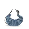 grab-d hobo s Grab-D-Small skrynklig hobo-väska i behandlad denim grab-d hobo s Grab-D-Small skrynklig hobo-väska i behandlad denim