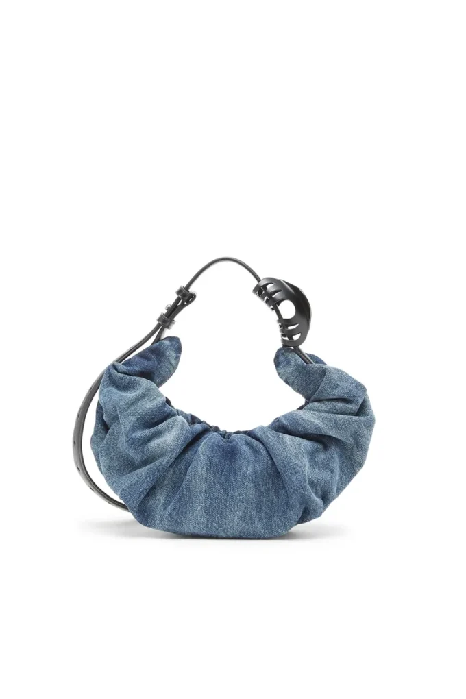 grab-d hobo s Grab-D-Small skrynklig hobo-väska i behandlad denim grab-d hobo s Grab-D-Small skrynklig hobo-väska i behandlad denim