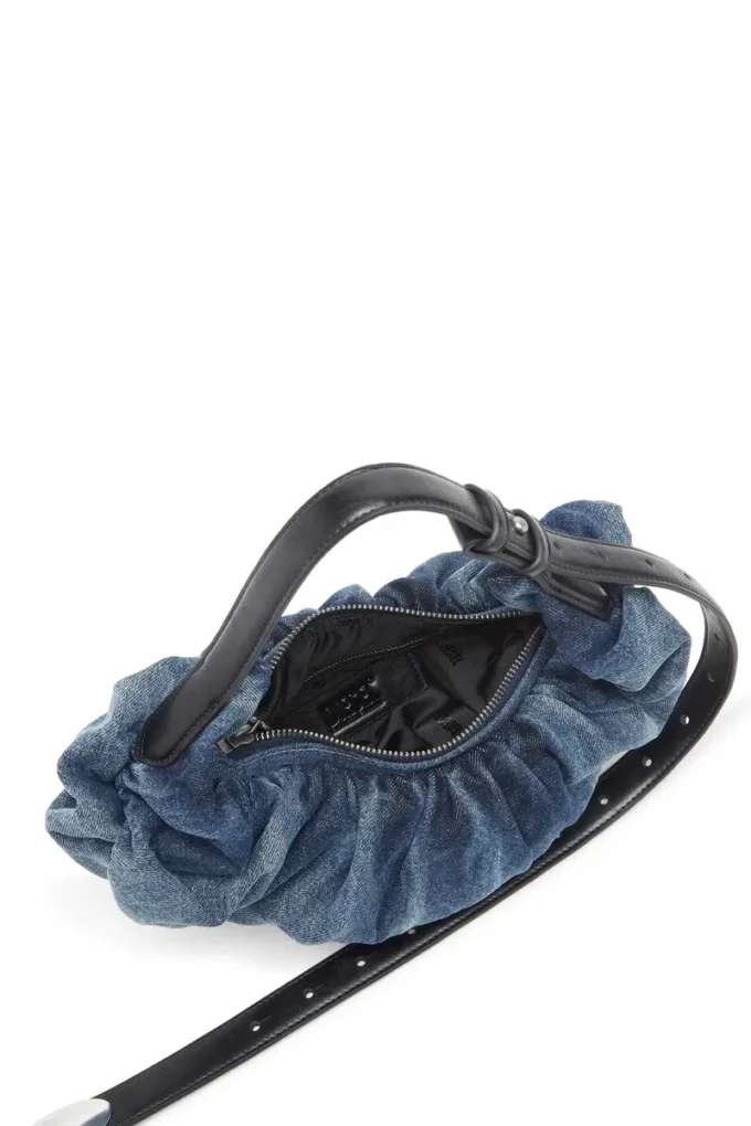 grab-d hobo s Grab-D-Small skrynklig hobo-väska i behandlad denim grab-d hobo s Grab-D-Small skrynklig hobo-väska i behandlad denim