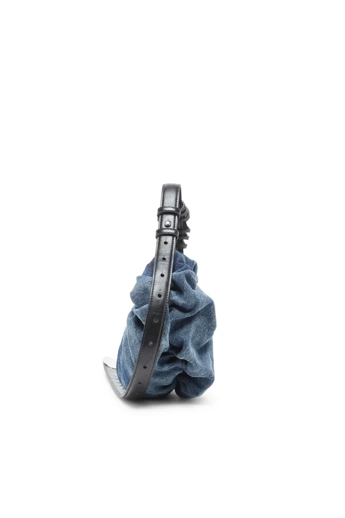 grab-d hobo s Grab-D-Small skrynklig hobo-väska i behandlad denim grab-d hobo s Grab-D-Small skrynklig hobo-väska i behandlad denim