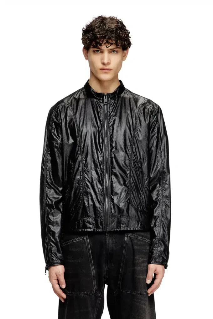 j-clays Bikerjacka i glansigt ripstop