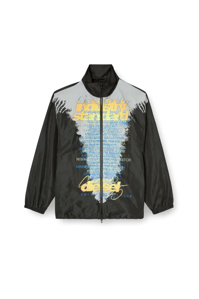 j-erik Tech-jerseyjacka med textprint j-erik Tech-jerseyjacka med textprint