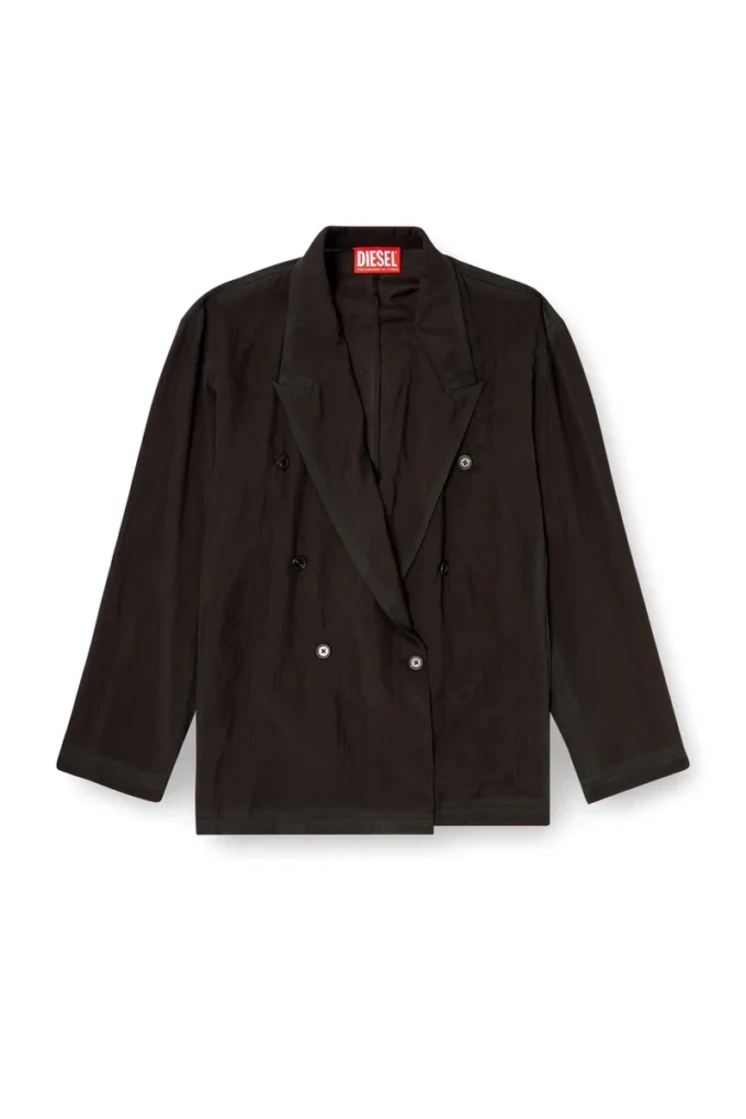 j-keysery Dubbelknäppt blazer i skrynkligt skal j-keysery Dubbelknäppt blazer i skrynkligt skal