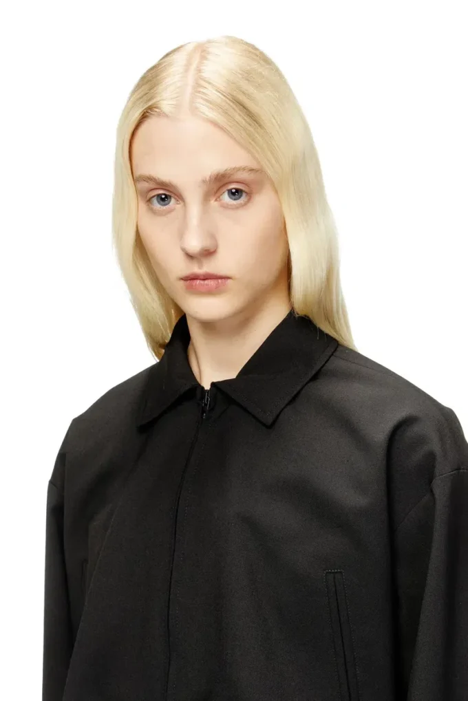 j-ting-fem-r2 Kort jacka i skräddarsytt tyg och nylon j-ting-fem-r2 Kort jacka i skräddarsytt tyg och nylon