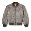 j-type-treat Vadderad bomberjacka med argyle-quiltning j-type-treat Vadderad bomberjacka med argyle-quiltning