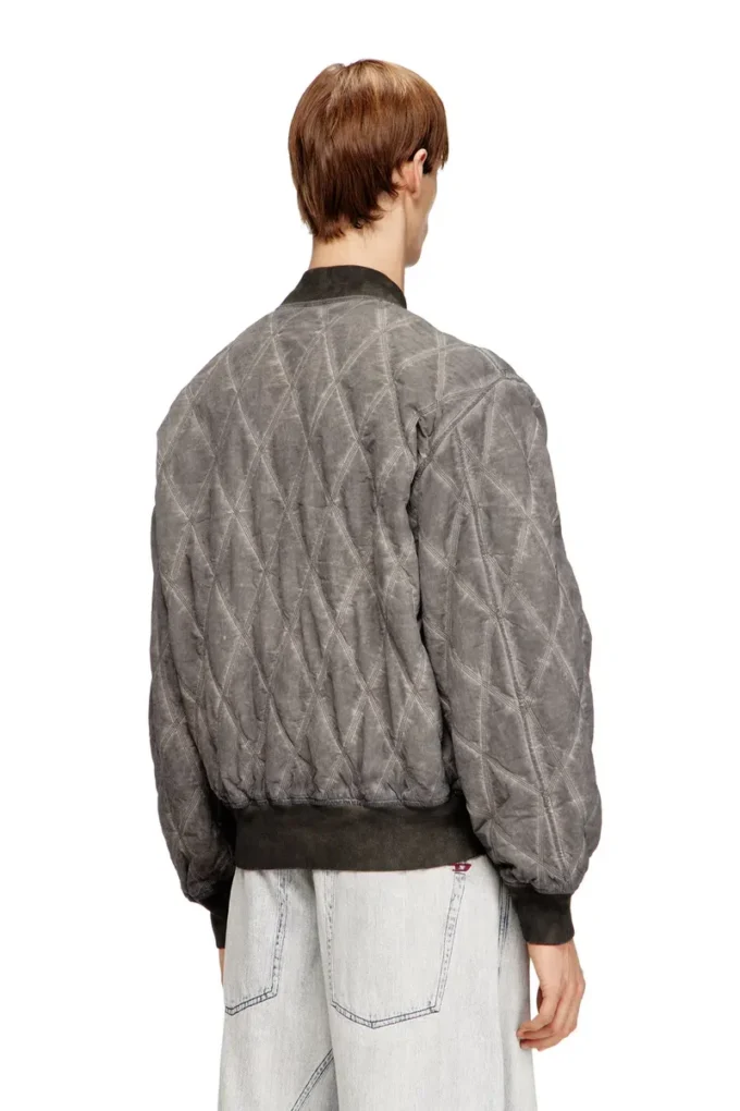 j-type-treat Vadderad bomberjacka med argyle-quiltning j-type-treat Vadderad bomberjacka med argyle-quiltning