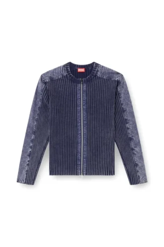 k-matty Cardigan med dragkedja och kontrastpaneler