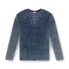k-redram Meshstickad kofta i denimgarn k-redram Meshstickad kofta i denimgarn