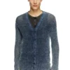 k-redram Meshstickad kofta i denimgarn k-redram Meshstickad kofta i denimgarn