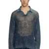 k-squared Öppenstickad polotröja i denimgarn k-squared Öppenstickad polotröja i denimgarn