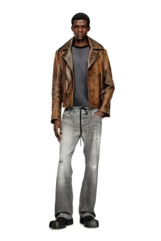 l-eon Bikerjacka i behandlat läder