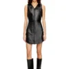 l-ilith Kort läderklänning med dragkedja