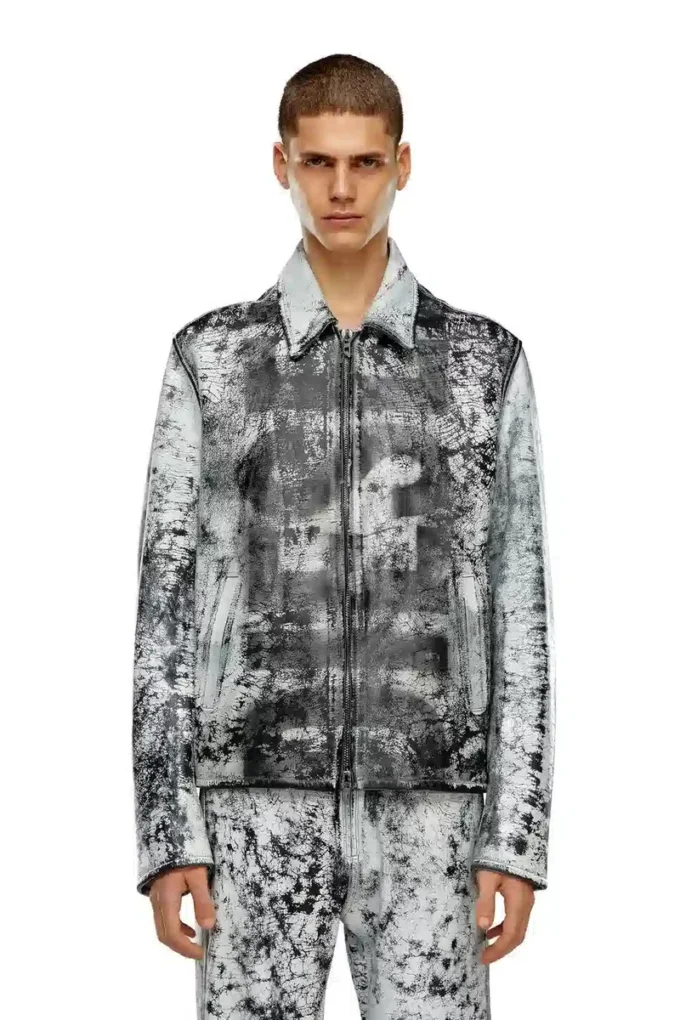 l-pylon-a Blousonjacka i behandlat läder