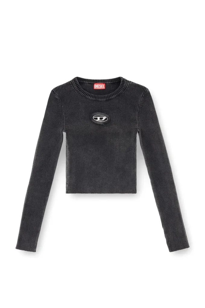 m-anchor-a Kort jumper med utskuren logotyp m-anchor-a Kort jumper med utskuren logotyp