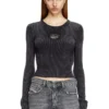 m-anchor-a Kort jumper med utskuren logotyp m-anchor-a Kort jumper med utskuren logotyp