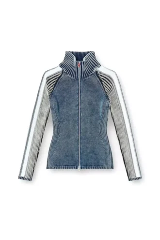 m-estrella Cardigan med dragkedja och sportiga band