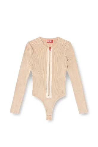 m-gilde Cardigan med dragkedja i ribbad bomull