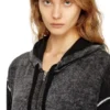 m-hermine Cardigan med huva i ull och tryck på baksidan m-hermine Cardigan med huva i ull och tryck på baksidan
