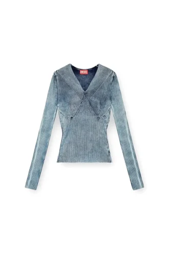m-milmo Tröja i denimgarn med glanseffekt m-milmo Tröja i denimgarn med glanseffekt