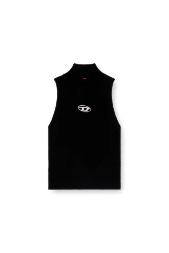 m-onervax-top Ribbstickad turtleneck-top