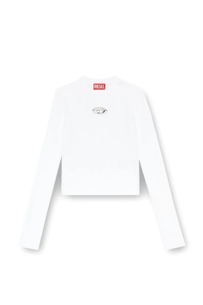 m-valari Ribbstickad topp i viskosblandning med Oval D m-valari Ribbstickad topp i viskosblandning med Oval D