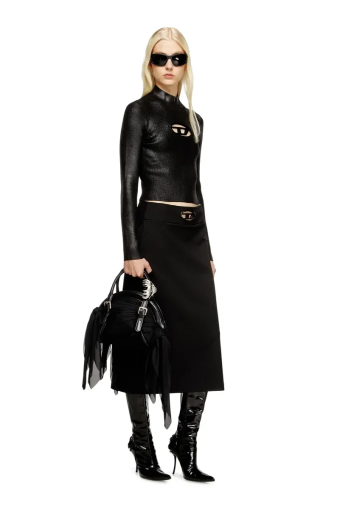 m-valari-tn Ribbstickad turtleneck med glanseffekt m-valari-tn Ribbstickad turtleneck med glanseffekt