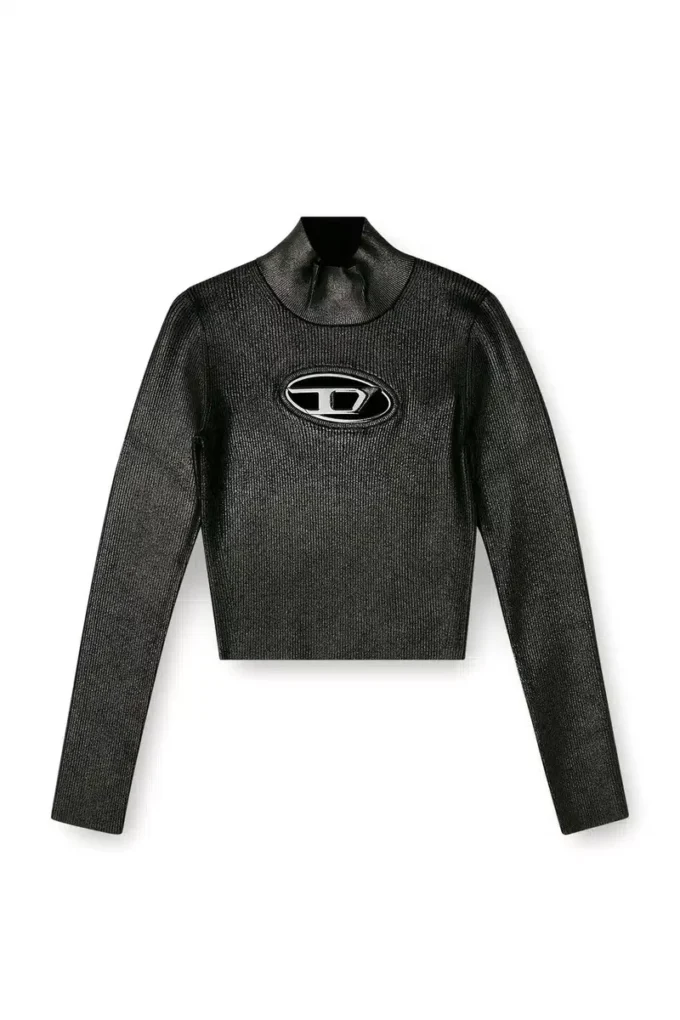 m-valari-tn Ribbstickad turtleneck med glanseffekt m-valari-tn Ribbstickad turtleneck med glanseffekt